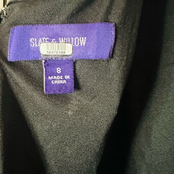 Slate & Willow Mae Gold & Black Sequin Vegas Style Shift Mini Dress Size 8 - Picture 7 of 8